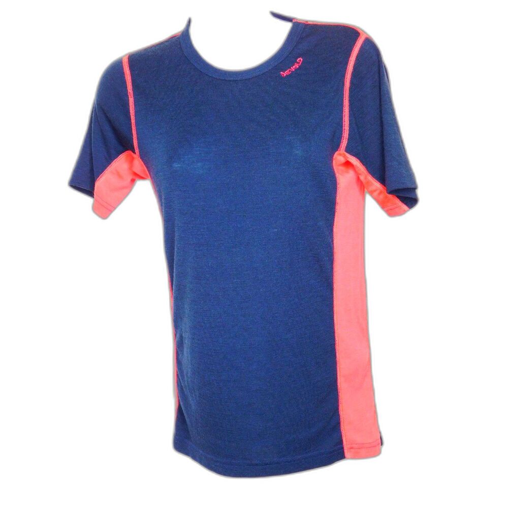 Woman's Devold Athleisure Top 100% Merino Knit Wool Base Layer S Biking Blue